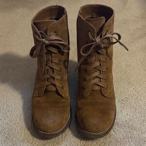 Canvas Brown Ankle Boots